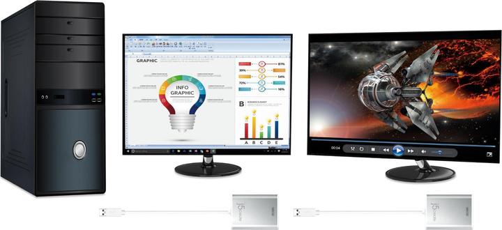 Actual product image j5Create USB 3.0 to (USB, 7.60 cm)