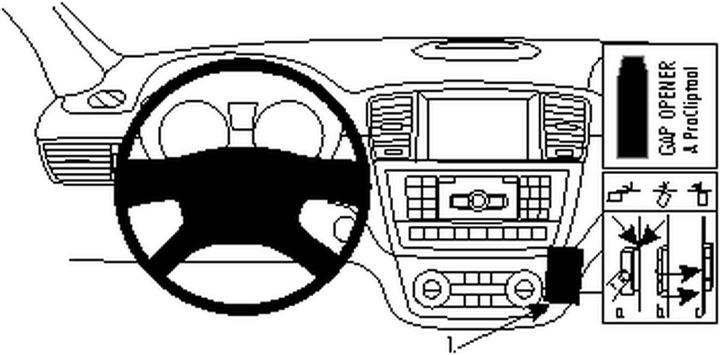Actual product image Brodit 854709 ProClip Mercedes Benz GL-Class 13-19