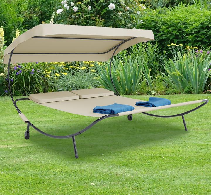 Produktbild VCM Doppelliege Gartenliege 2 Personen Bindox (200 cm)