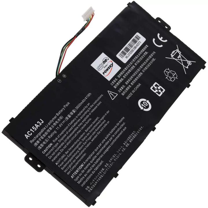 Actual product image AccuCell Battery Acer Chromebook R11 C738T-C44Z / R11-CB5-132T-C4LB / Type AC15A3J (3600 mAh)