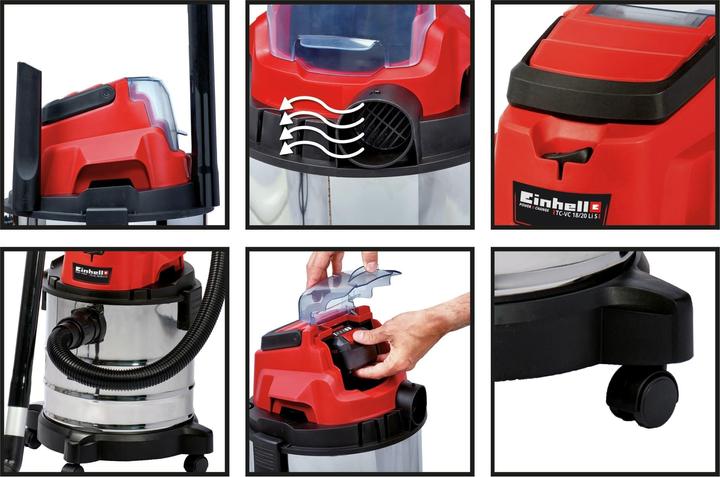 Actual product image Einhell TC-VC 18/20 Li S Solo (Wet dry vacuum cleaner)