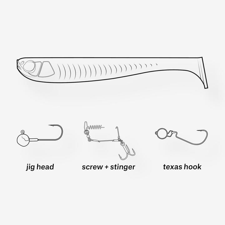 Immagine prodotto Caperlan Gummiköder Yubari Fatshad mit Lockstoff Blaurücken (9 cm)
