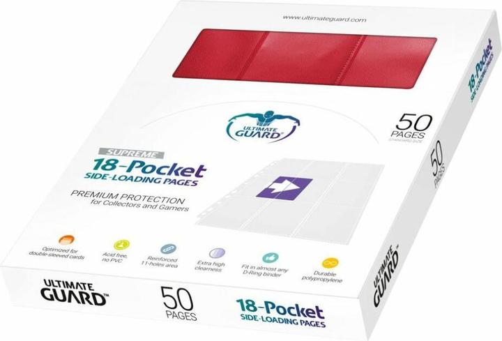 Actual product image Ultimate Guard UGD010485 - 18-Pocket Side-Loading Pages (50), red