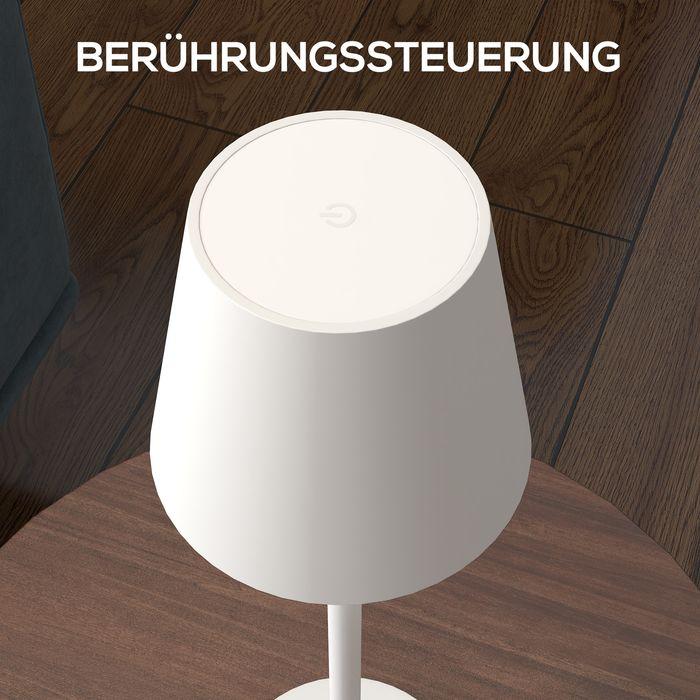 Image du produit Swisshandel24 Tischlampe Aufladbar, USB, 3 Lichtfarben, Metall, Weiss (350 lm)