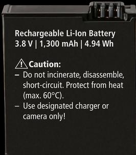 Actual product image Rollei Action one replacement battery