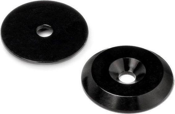 Actual product image HB Racing Aluminium Wing Mount Washer (Black/2pcs)