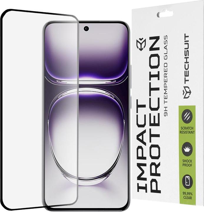 Immagine prodotto Techsuit - 111D Full Cover / Full Glue Glass / 3D Curved Screen - Oppo Reno12 - Black (1 Pezzo/i, Oppo Reno12)