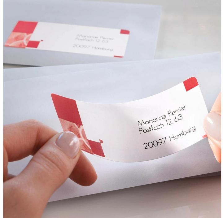 Actual product image Avery Address labels 99.1x33.9mm L7162-100 weiss 1600 Stk./100 Blatt
