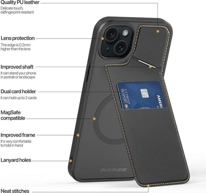 Produktbild Dux Ducis Rafi II Mag Series PC und TPU hardcase Hülle (Apple iPhone 15)