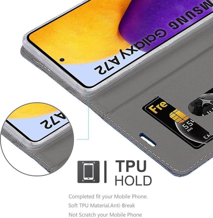 Actual product image Cadorabo Book Jeans Optics Cover (Samsung Galaxy A72 5G)