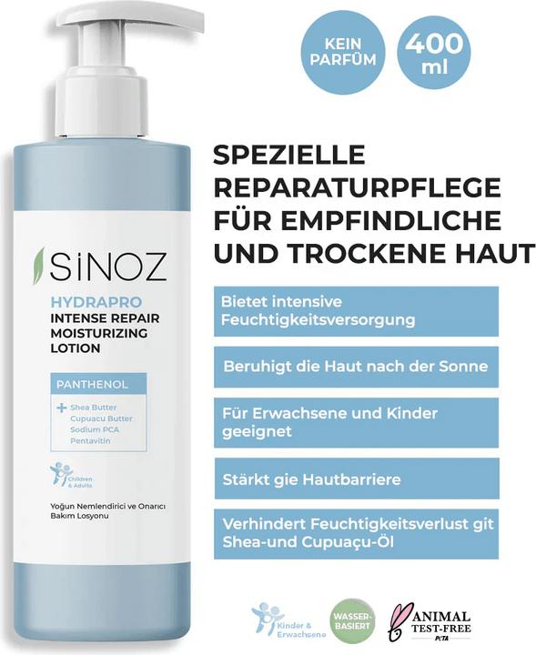 Image du produit Sinoz Hydrapro Feuchtigkeitslotion 400ml (Lait pour le corps, 400 ml)