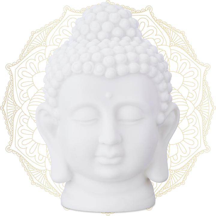 Image du produit Relaxdays Tête de bouddha (12 x 10 x 17 cm)