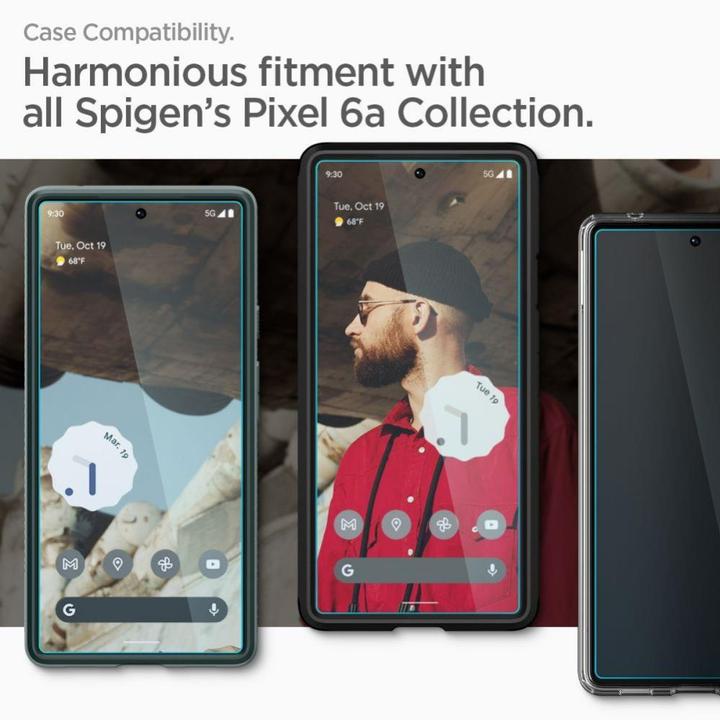 Productafbeelding Spigen ALM Glas.Tr Google Pixel 6A 2szt. szkło hartowane AGL04695 (2 Stuk, Google Pixel 6a)