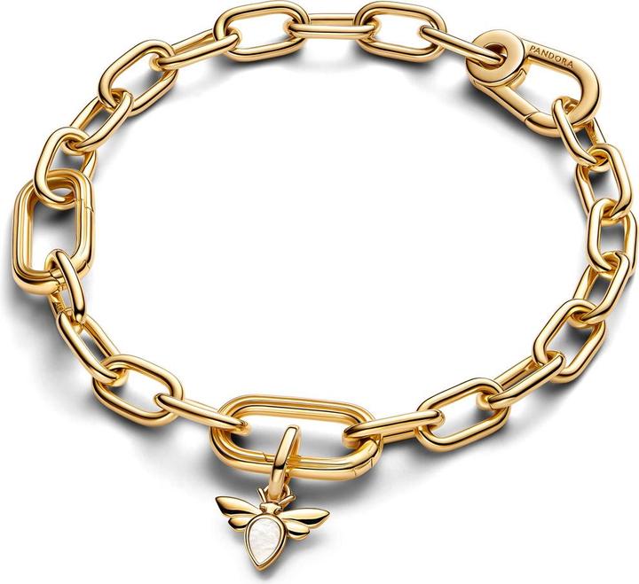 Produktbild Pandora Mini-Anhänger mit weisser Biene (Vergoldet, Metall)
