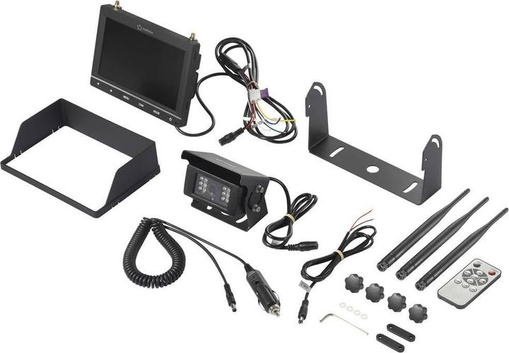 Actual product image Renkforce RV2,4-7 Reversing Video System 2 Camera Inputs Screw Mounting Black (matt)