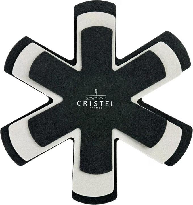 Cristel Protezioni per padelle 3 pezzi, nero/bianco (32 cm)