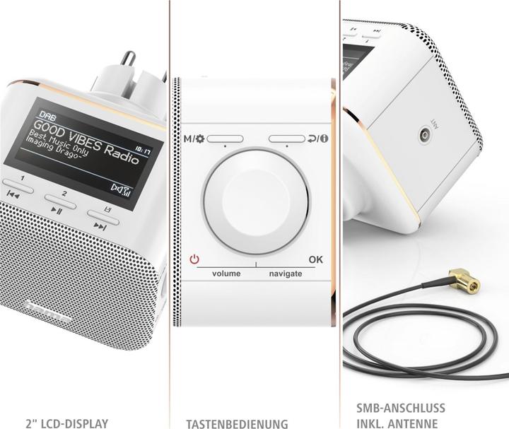 Actual product image Hama digital radio DR40BT-PlugIn, FM/DAB/DAB+/BluetoothÂ (DAB+, FM, Bluetooth)