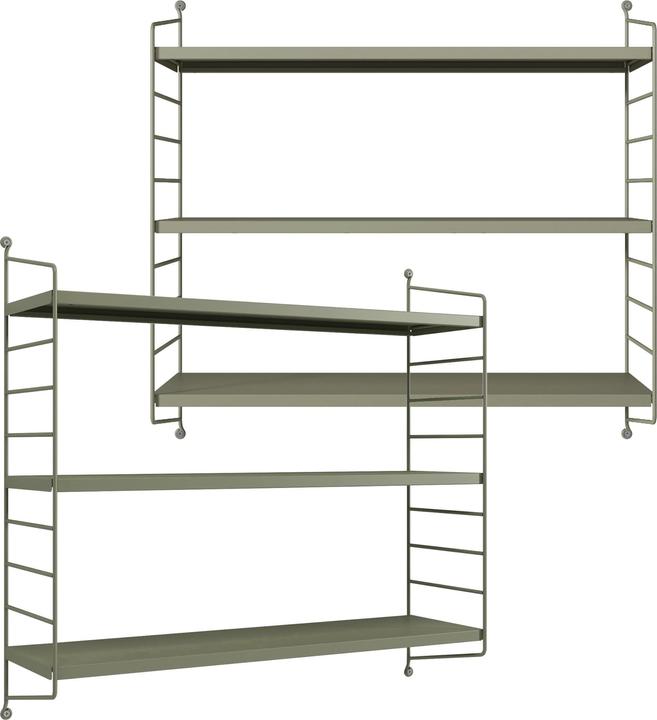 Actual product image En.Casa Modular wall shelf Strängnäs set of 2 camel colours