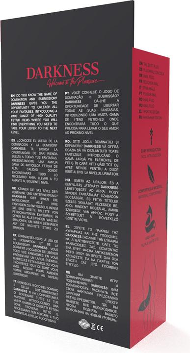 Produktbild Darkness Analplug aus Metall mit schwarzem Schwanz