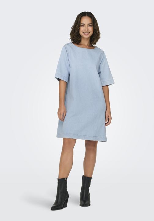 Image du produit Only Coupe volumineuse Col rond Robe courte Robe en jean (XS)
