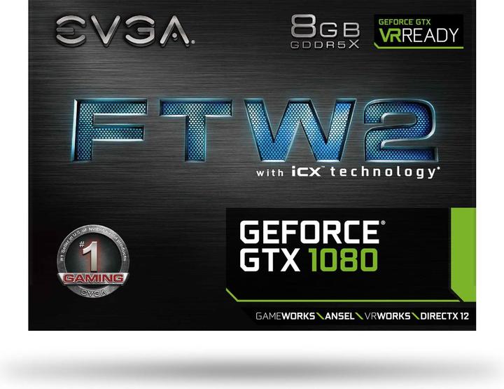Produktbild EVGA GeForce GTX 1080 FTW 2 Gaming (8 GB)