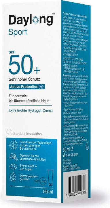 Produktbild Daylong Sport Active Protection Hydrogel-Creme (Sonnencreme, SPF 50+, 50 ml, 75 g)