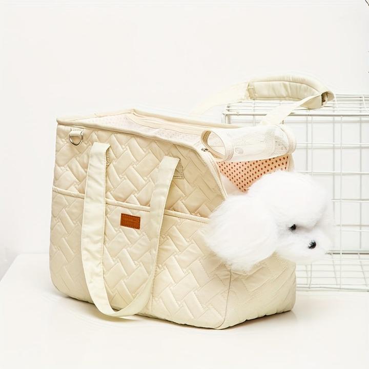 Actual product image Alopini Portable cat and dog backpack for going out, made of canvas, breathable, light and soft travel (Breathable)