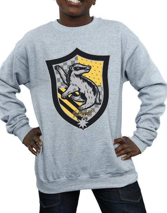 Actual product image Boys Hufflepuff Crest Flat Sweatshirt (152, 158)