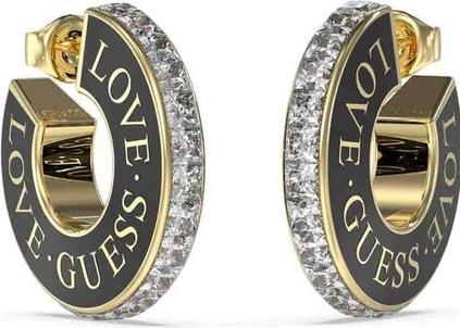 Guess Lovely gold-plated earrings with zircons Love JUBE04083JWYGBKT/U (Edelstahl)