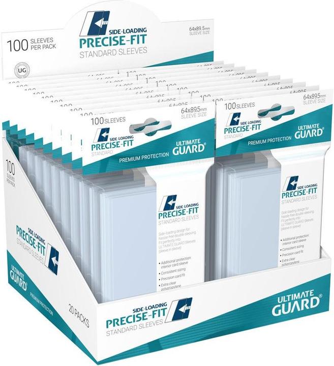 Immagine prodotto Ultimate Guard UGD010478 - Precise-Fit 100 Kartenhüllen Seitliche Lagerung Standard Grösse, transparent