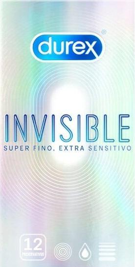 Actual product image Durex Invisible Extra Fine 12 Units (12 pcs.)