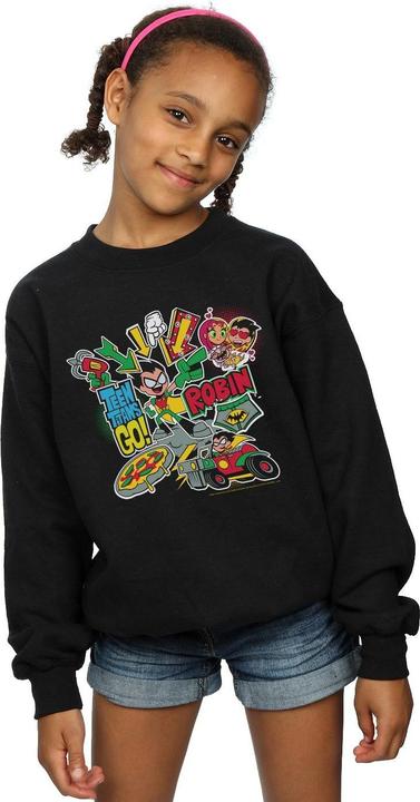 Immagine prodotto Teen Titans Go Robin Montage Felpa Ragazze (128)