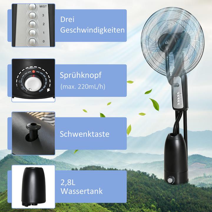 Produktbild Homcom Standventilator mit Wasserzerstäuber (57 dB)