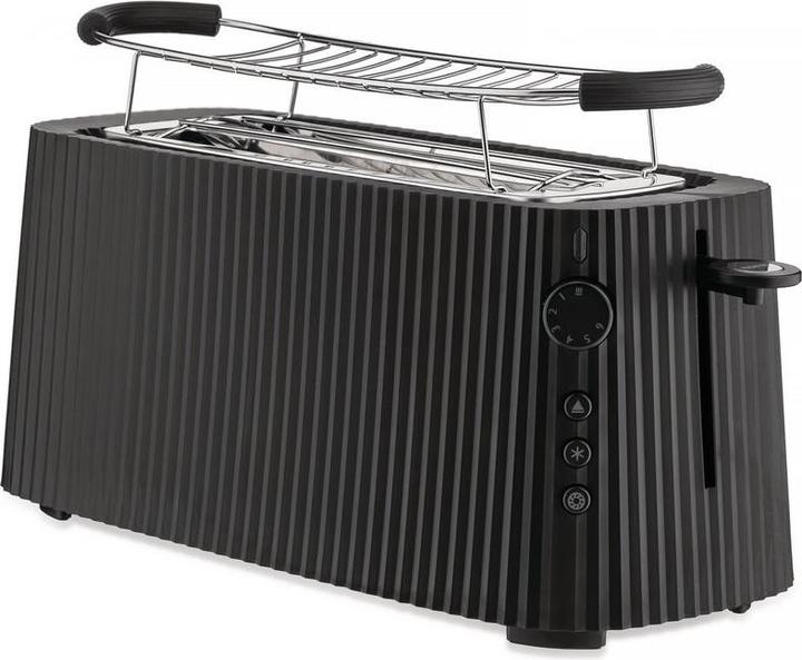 Alessi Plissé Long Toaster with Bread Roll Attachment