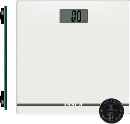 Immagine prodotto Salter 9205 WH3RLarge Bilancia elettronica da bagno in vetro Ekranas - Baltas (180 kg)