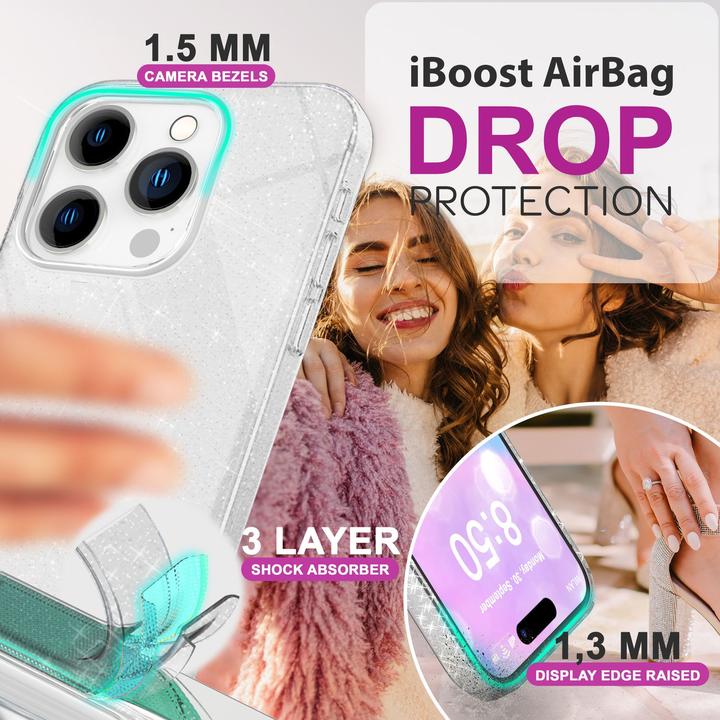 Produktbild Nalia Glitzer Hybrid Hülle (Apple iPhone 16 Pro)