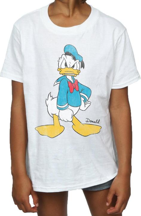 Actual product image Disney Girls Donald Duck Angry Cotton T-Shirt (140, 146)