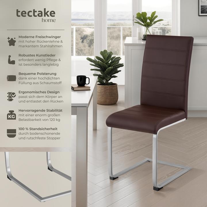 Actual product image tectake 4x Schwingstuhl
