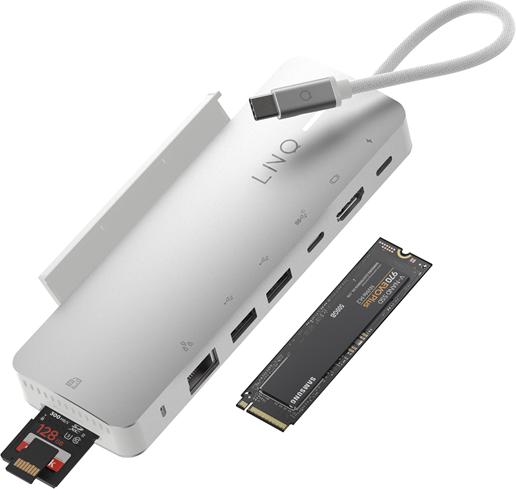 Immagine prodotto LINQ Connects 9in1 PRO SSD 140W USB-C Multiport Hub (USB-C, 9 Porti)