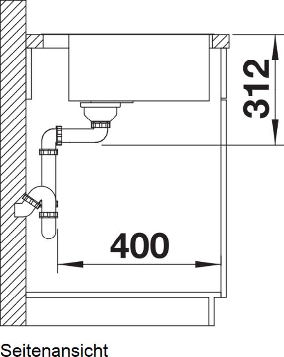 Immagine prodotto Blanco Subline 500-IF/A con telaio in acciaio (Lavello montato, 54.30 cm, 51 cm)