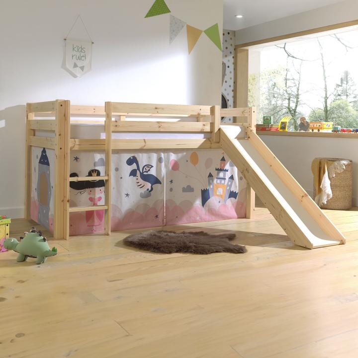 Actual product image Vipack Princess Sophie half-high bed with slide (90 x 200 cm)
