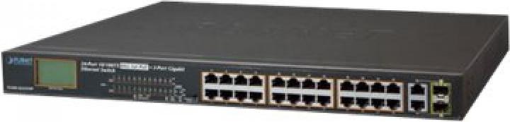 Image du produit Planet 24 ports 10/100TX 802.3at PoE + 2 ports Gigabit TP/SFP (24 Ports)