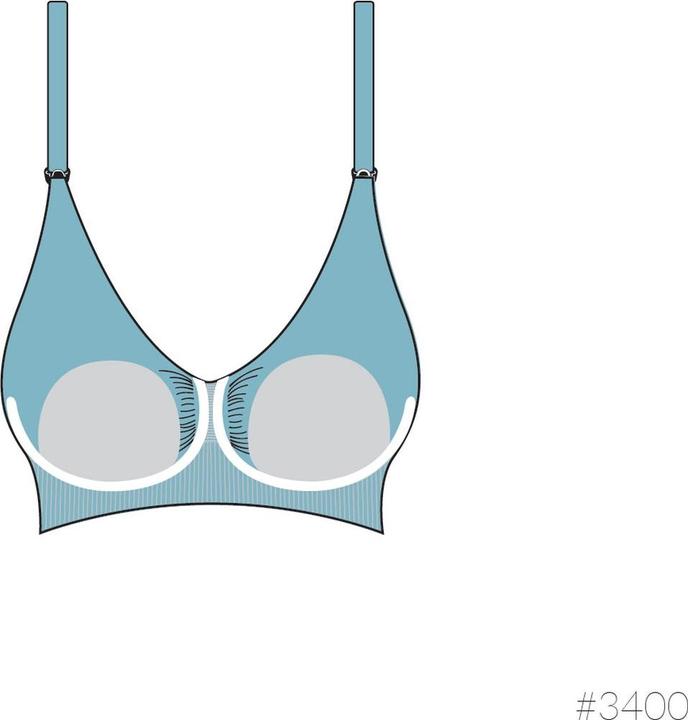 Actual product image Carriwell Seamless padded GelWire nursing bra (XXL)