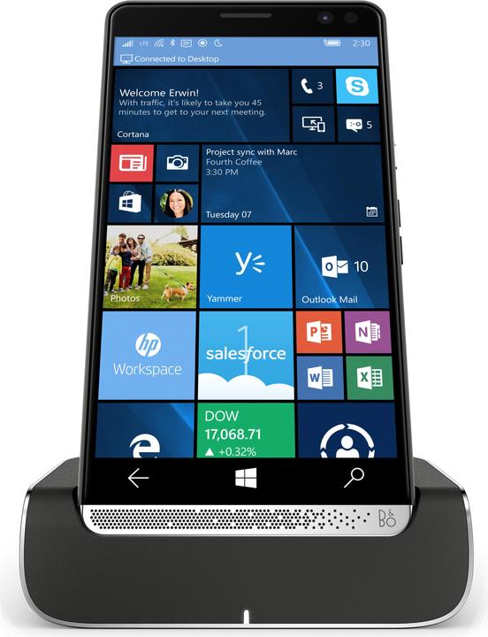 HP Elite x3 avec Desk Dock & écouteurs 1MORE 1M301 (64 Go, Noir, 5.96", Double SIM, 16 Mpx, 4G)
