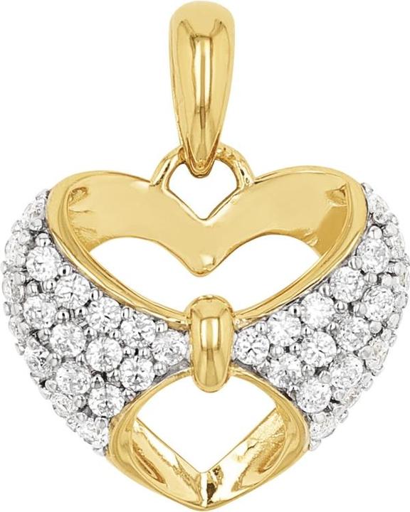 Produktbild Amor Anhänger für Damen, 925 Sterling Silber, Zirkonia synth. | Herz (Silber 925)