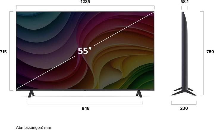 Produktbild LG 55NANO82T6B (55", NANO82, Nano-Cell, 4K, 2024)
