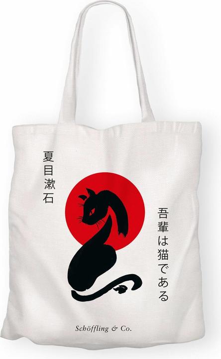 Katzen-Baumwolltasche: Japan/Soseki