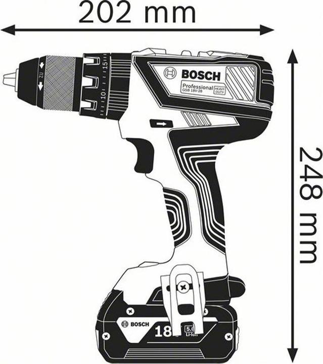 Produktbild Bosch Professional Akku-Schlagbohrschrauber GSB 18V-28 (Set inkl. L-Case Pick&Click) (Akkubetrieb)
