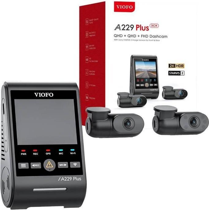 Produktbild Viofo A229 Plus 3CH (GPS-Empfänger, WLAN, Beschleunigungssensor, Eingebautes Mikrofon, 2K)