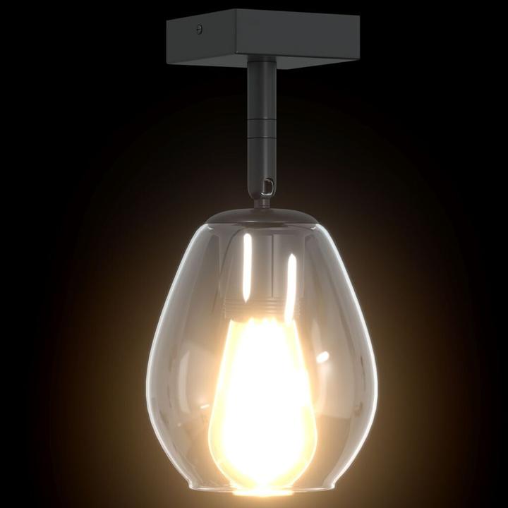Image du produit VidaXL Deckenleuchten mit verstellbarem Glaslampenschirm Anthrazit E27 (E27)
